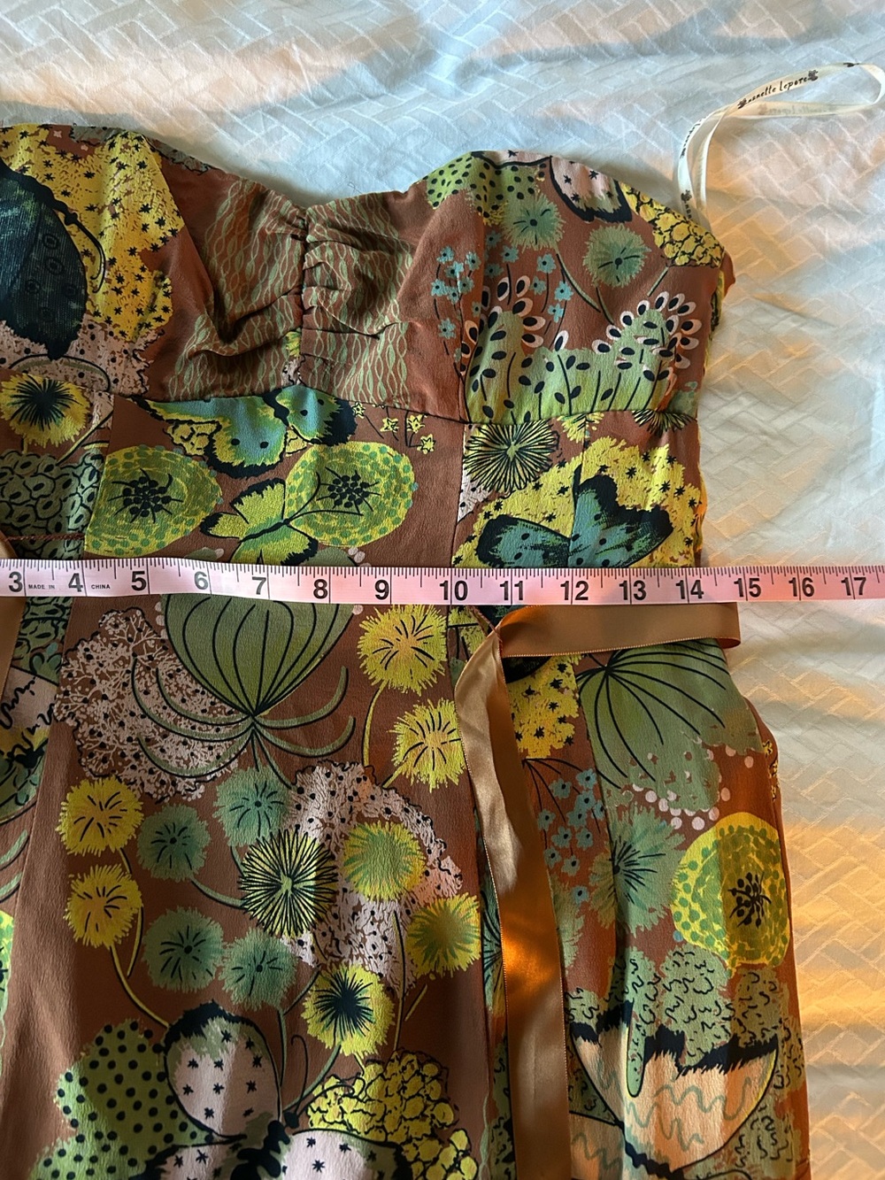 Nanette Lepore VTG Butterfly Print Dress Hankerchief hem *measurements added* - Picture 7 of 8